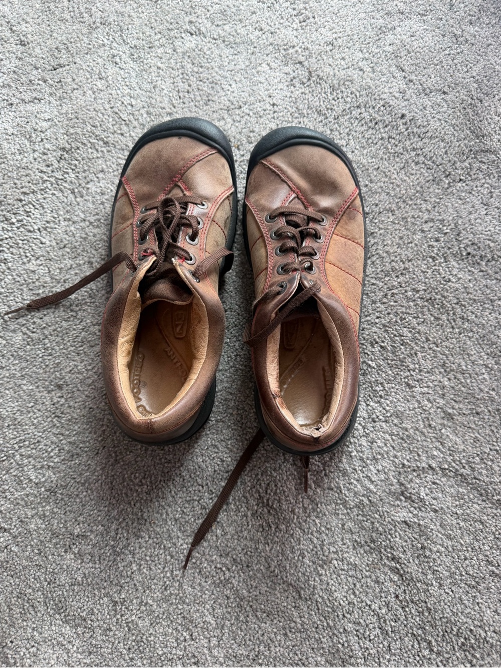 Women’s Keen Brown Leather Lace-Up Shoes